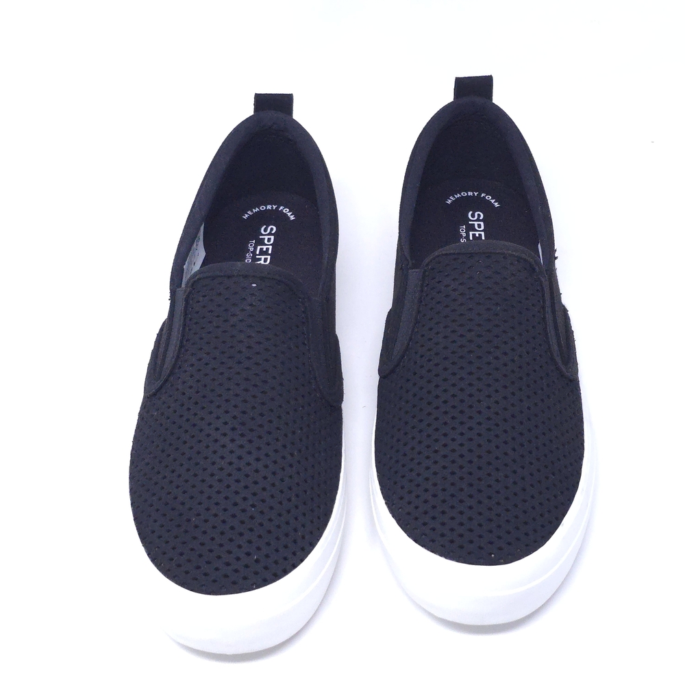 Sperry Crest Twin Gore Perf Black 9 M (B) - Picture 7 of 11